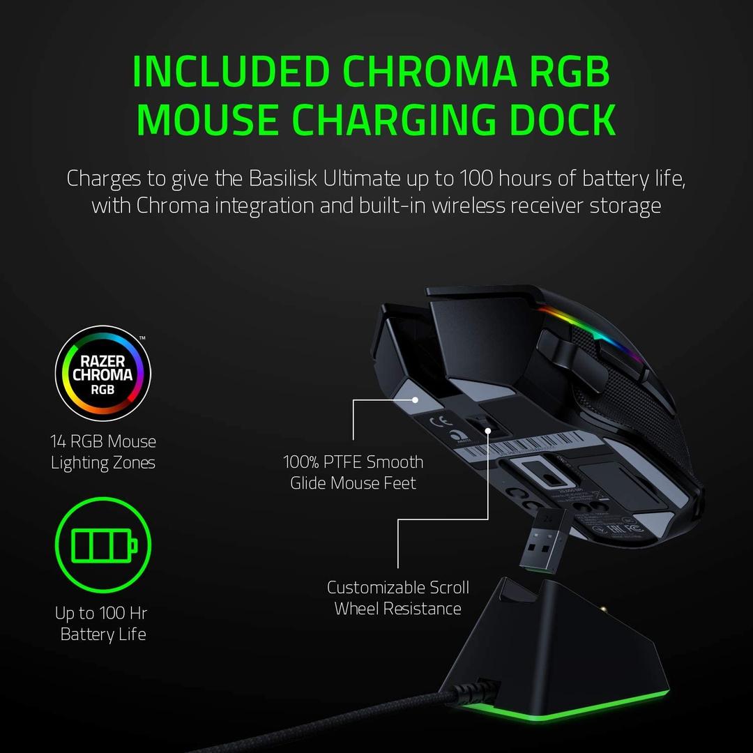 Razer Basilisk Ultimate Hyperspeed Wireless Gaming Mouse